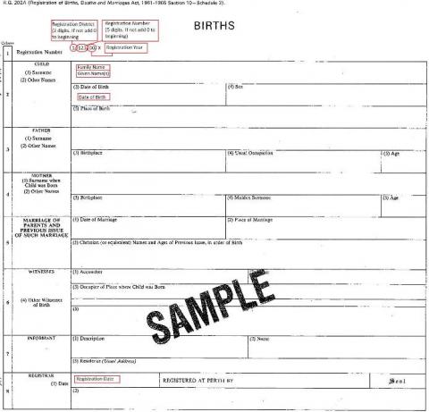 Example of a WA birth certificate 7